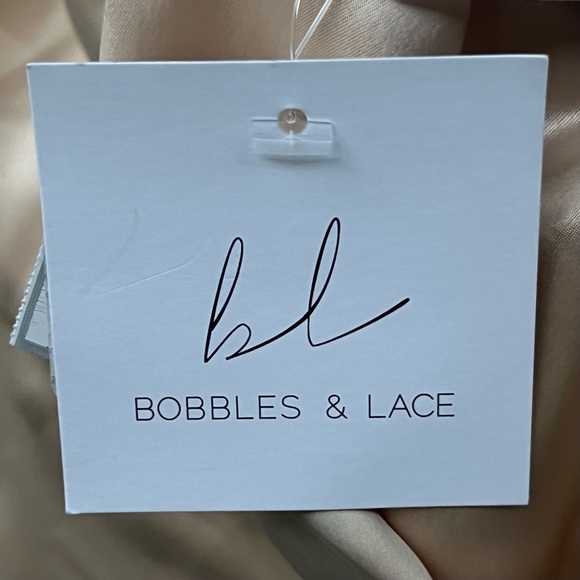 Bobbles & Lace Women Small Fast Track Gold Satin‎ Dress Romantic Whimsical NEW - Picture 16 of 16